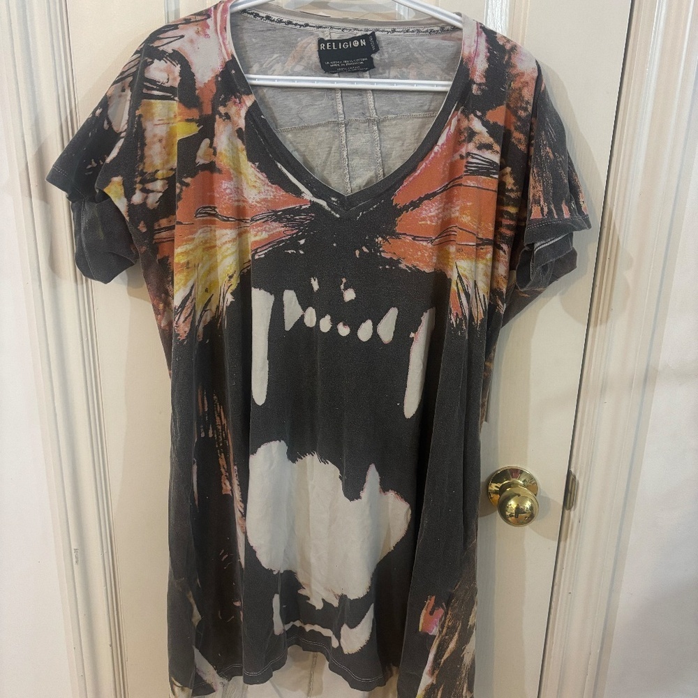 Oversized Religion shirt animal print * accepting offers * read description